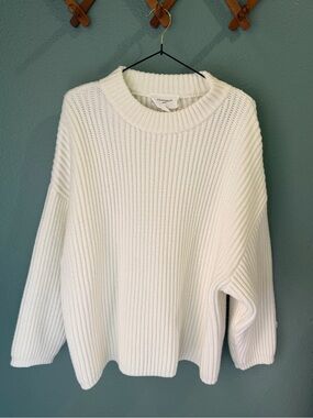 Pomander Place by Tuckernuck Cream Ribbed Crewneck Sweater